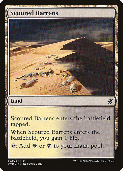 (英)【Foil】磨かれたやせ地 / Scoured Barrens【KTK】 No.242