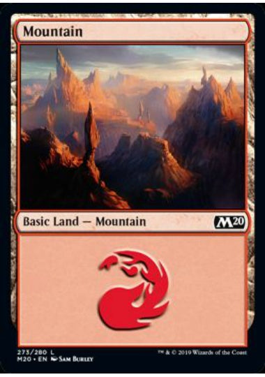(英)【Foil】山 / Mountain【M20】 No.273