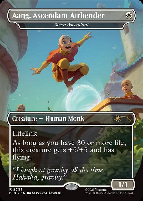 (英)【Foil】Aang, Ascendant Airbender[セラの高位僧 / Serra Ascendant]【SLD】 Secret Lair x Avatar: The Last Airbender | A Lot to Learn No.2291