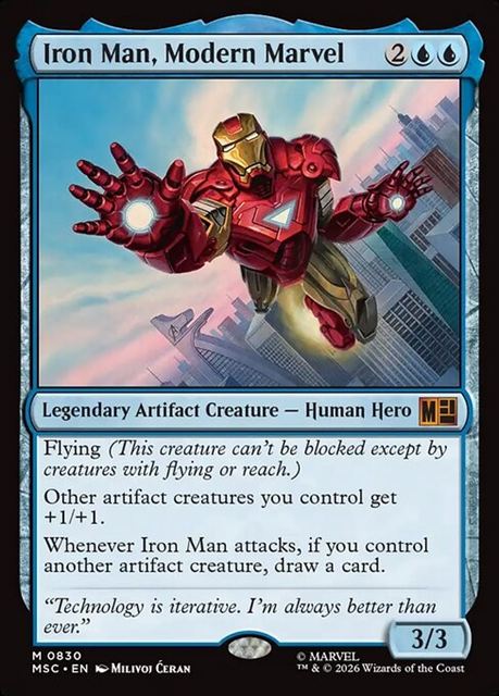 (英)【Foil】モダン・マーベル、アイアンマン / Iron Man, Modern Marvel【MSC】 No.830