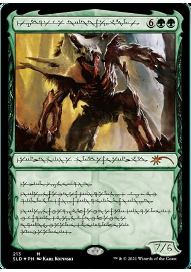(ファイレクシア語)【Foil】飢餓の声、ヴォリンクレックス / Vorinclex, Voice of Hunger【SLD】Phyrexian Praetors: Compleat Edition No.213