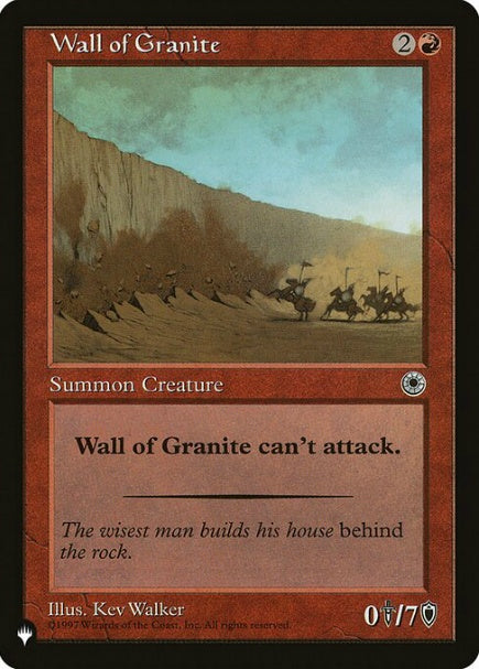 (英)花崗岩の壁 / Wall of Granite【LST】 No.872