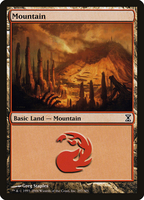 (英)【Foil】山 / Mountain【TSP】 No.297