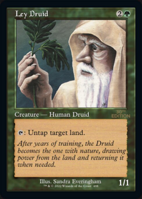 (英)草原のドルイド僧 / Ley Druid【30A】 旧枠加工カード No.498 ※トーナメントで使用することはできません。