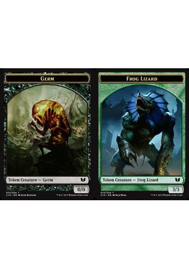 (英)ファイレクシアン・細菌トークン / Phyrexian Germ Token No.007 - カエル・トカゲトークン / Frog Lizard Token【C15-TOKEN】 No.015
