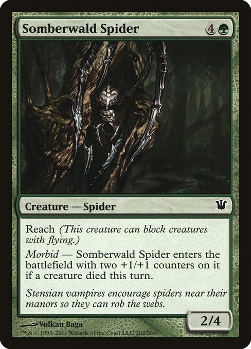 (英)【Foil】ソンバーワルドの蜘蛛 / Somberwald Spider【ISD】 No.202