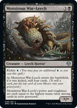 (英)怪物的戦ヒル / Monstrous War-Leech【DMU】 No.098