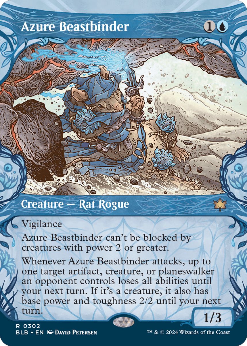 (英)【Foil】群青の獣縛り / Azure Beastbinder ★ショーケース枠★(森林) 【BLB】 No.302