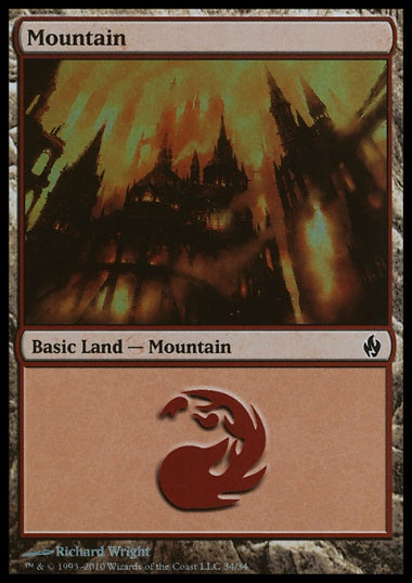 (英)【Foil】山 / Mountain【FAL】 No.034