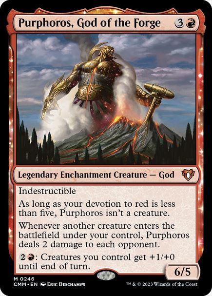 (英)【Foil】鍛冶の神、パーフォロス / Purphoros, God of the Forge【CMM】 No.0246