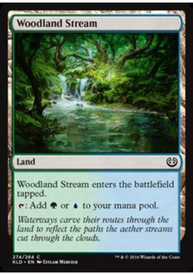 (英)森林地の小川 / Woodland Stream【KLD】 プレインズウォーカーデッキ収録 No.274