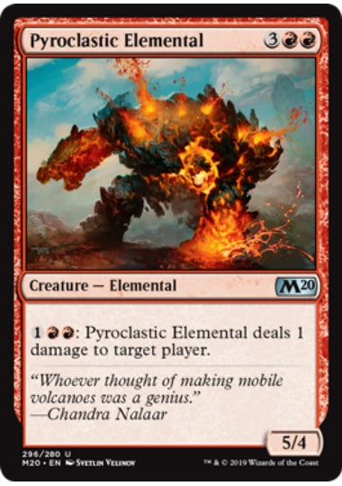 (英)火砕の精霊 / Pyroclastic Elemental【M20】 プレインズウォーカーデッキ収録 No.296