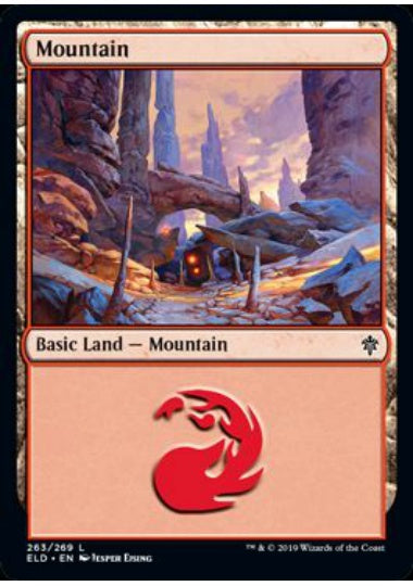 (英)【Foil】山 / Mountain【ELD】 No.263