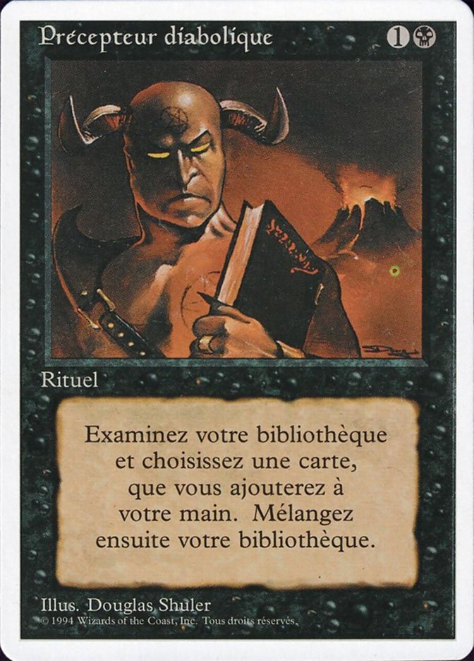 (フランス語)Precepteur diabolique / Demonic Tutor【3ED】 白枠 No.105