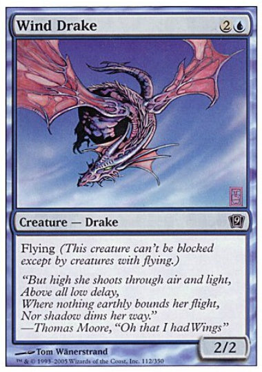 (英)【Foil】風のドレイク / Wind Drake【9ED】 No.112