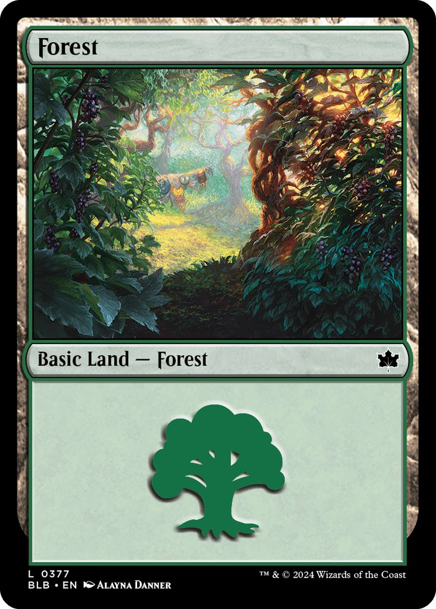 (英)【Foil】森 / Forest【BLB】 No.377