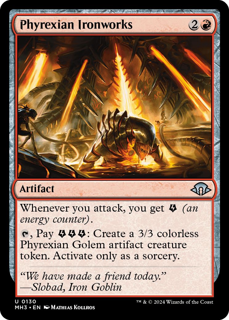 (英)ファイレクシアの鉄工所 / Phyrexian Ironworks【MH3】 No.130