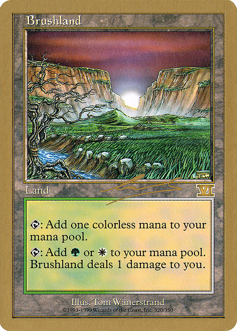 (英)低木林地 / Brushland【WC00】 World Championship Decks 2000 Nicolas Labarre 金枠 No.090