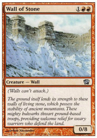(英)【Foil】石の壁 / Wall of Stone【8ED】 No.232