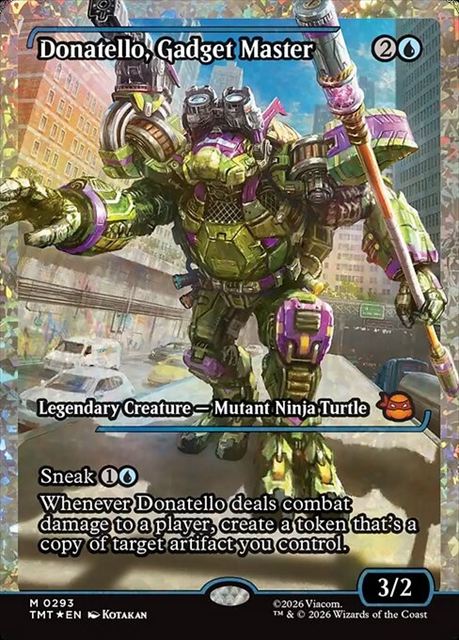 (英)【フラクチャーFoil】ガジェットマスター、ドナテロ / Donatello, Gadget Master ★ショーケース枠★(ジャパン・ショーケース) 【TMT】 No.293