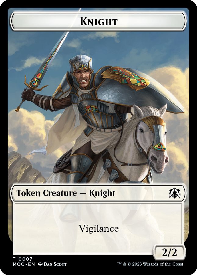 (英)騎士トークン / Knight Token No.007 - スピリットトークン / Spirit Token【MOC-TOKEN】 No.014