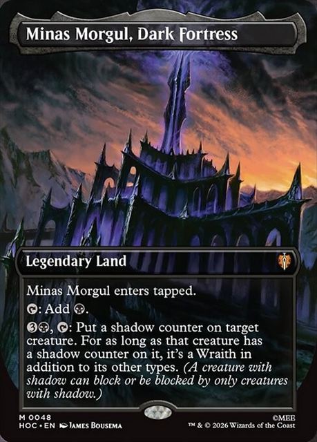 (英)【Foil】暗黒の要塞、ミナス・モルグル / Minas Morgul, Dark Fortress ★ボーダーレス★(「クラシック・アーティスト・カード」) 【HOC】 No.048