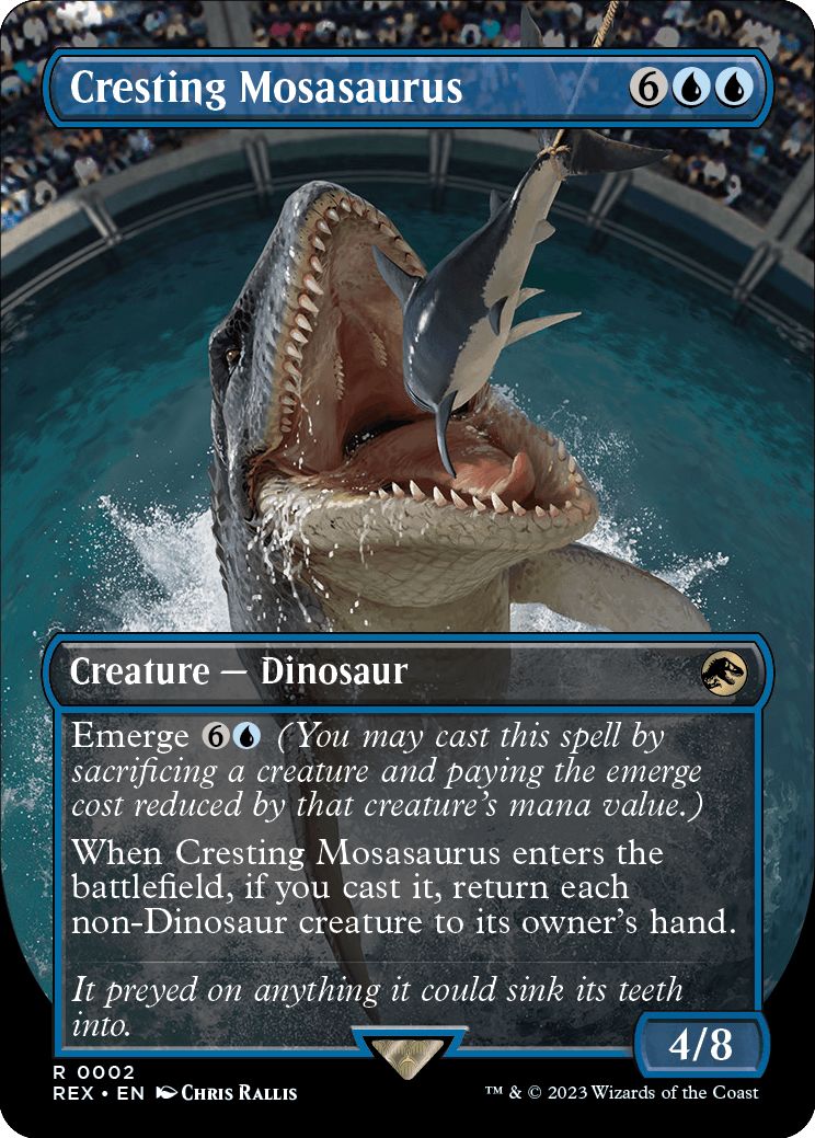 (英)高揚するモササウルス / Cresting Mosasaurus ★ボーダーレス★(「ジュラシック・ワールド」コレクション) 【REX】 No.002