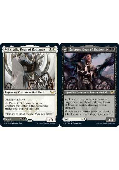 (英)【Foil】光輝の学部長、シャイル / Shaile, Dean of Radiance - 暗影の学部長、エムブローズ / Embrose, Dean of Shadow【STX】 No.158