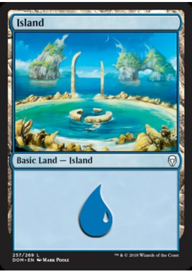 (英)【Foil】島 / Island【DOM】 No.257