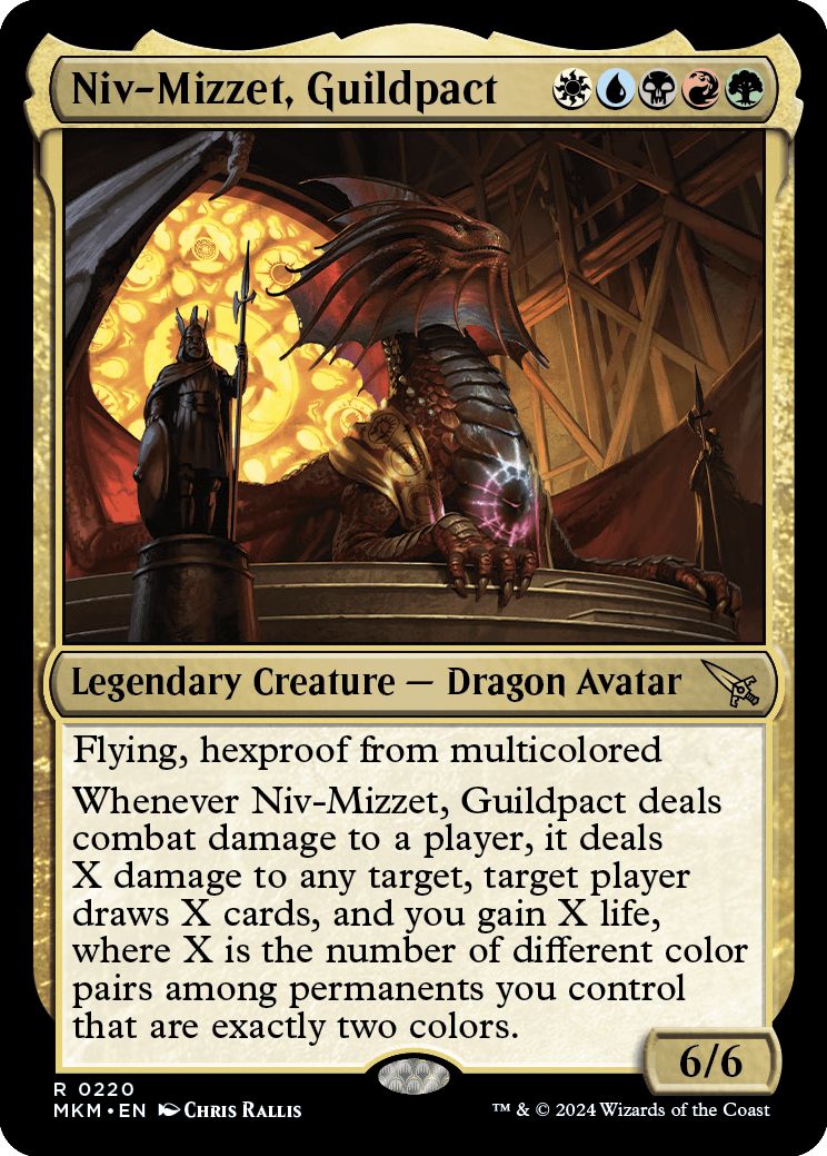 (英)【Foil】ギルドパクト、ニヴ＝ミゼット / Niv-Mizzet, Guildpact【MKM】 No.220