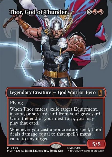 (英)雷神、ソー / Thor, God of Thunder ★ボーダーレス★(「ロゴ・カード」) 【MSH】 No.369