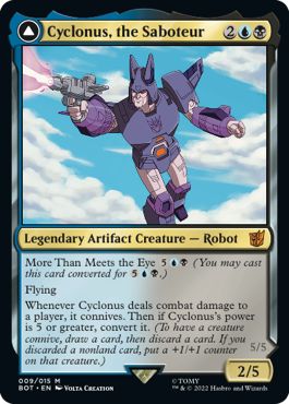 (英)【Foil】妨害工作員、サイクロナス / Cyclonus, the Saboteur - サイバトロンの戦闘機、サイクロナス / Cyclonus, Cybertronian Fighter【BOT】 No.009