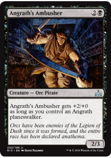 (英)アングラスの伏兵 / Angrath's Ambusher【RIX】 プレインズウォーカーデッキ収録 No.202