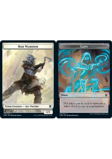 (英)【Foil】コー・戦士トークン / Kor Warrior TokenNo.004 - コピートークン / Copy Token【ZNR-TOKEN】 No.012