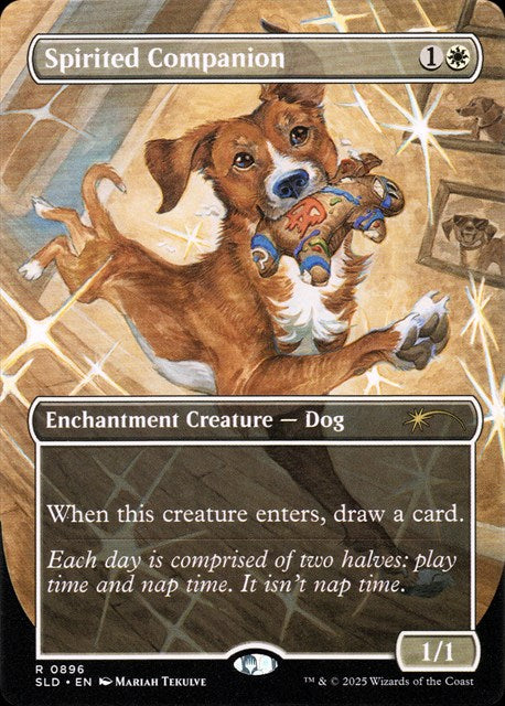 (英)【Foil】神憑く相棒 / Spirited Companion【SLD】 Dogs Are Better Than Cats No.896