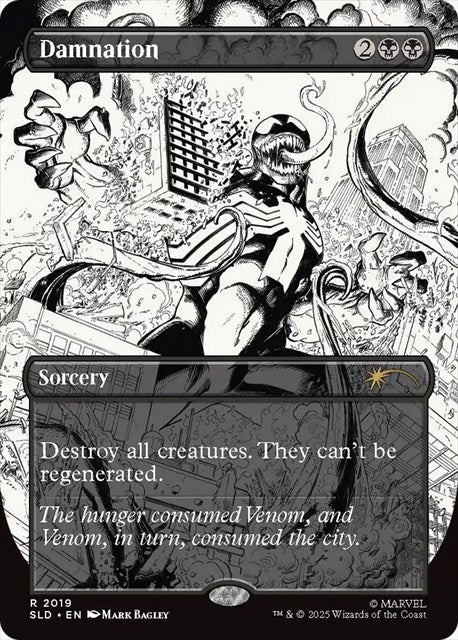 (英)【Foil】滅び / Damnation【SLD】 Secret Lair x Marvel's Spider-Man: Venom Unleashed (Inks) No.2019