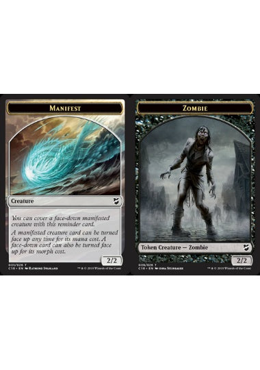 (英)予示トークン / Manifest Token No.001 - ゾンビトークン / Zombie Token【C18-TOKEN】 No.009