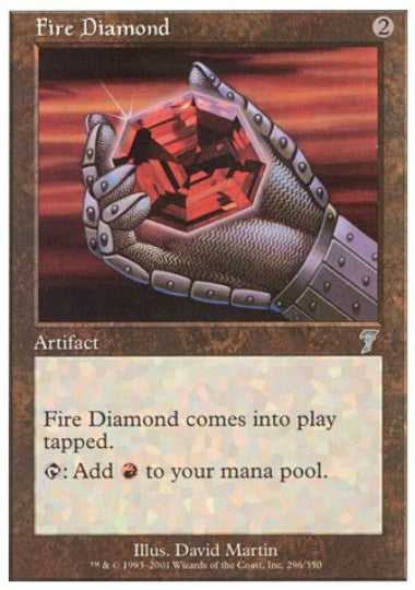 (英)【Foil】緋色のダイアモンド / Fire Diamond【7ED】 No.296