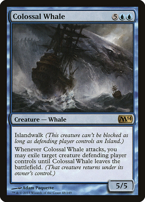 (英)【Foil】壮大な鯨 / Colossal Whale【M14】 No.048