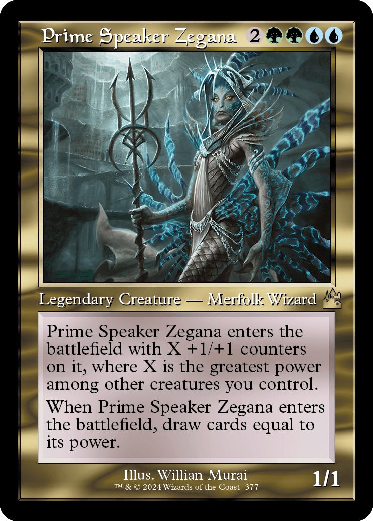 (英)【Foil】首席議長ゼガーナ / Prime Speaker Zegana ★ショーケース枠★(旧枠加工カード) 【RVR】 No.377