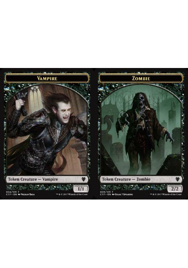 (英)吸血鬼トークン / Vampire Token No.004 - ゾンビトークン / Zombie Token【C17-TOKEN】 No.005