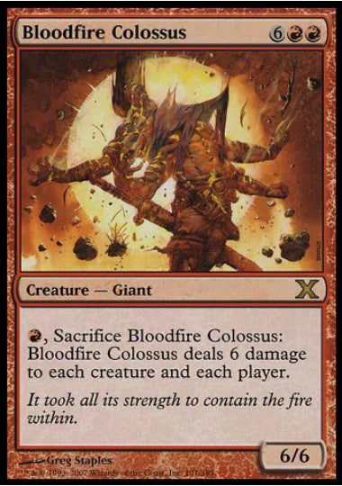 (英)【Foil】沸血の巨像 / Bloodfire Colossus【10E】 No.191