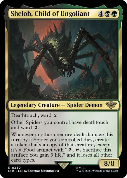 (英)【Foil】ウンゴリアントの末裔、シェロブ / Shelob, Child of Ungoliant【LTR】 No.230