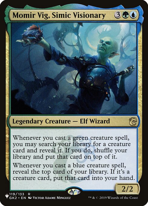 (英)シミックの幻想家、モミール・ヴィグ / Momir Vig, Simic Visionary【GK2】 PWシンボル付き再販 No.119