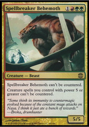 (英)【Foil】呪文砕きのビヒモス / Spellbreaker Behemoth【ARB】 No.060