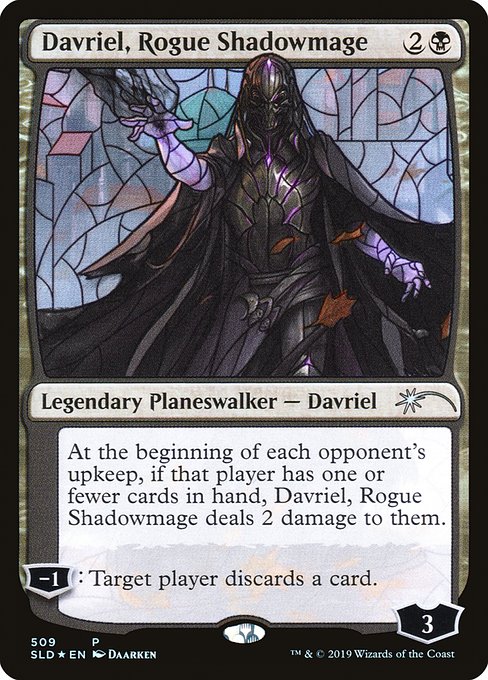 (英)【Foil】はぐれ影魔道士、ダブリエル / Davriel, Rogue Shadowmage【SLD】Stained-Glass Planeswalkers No.509
