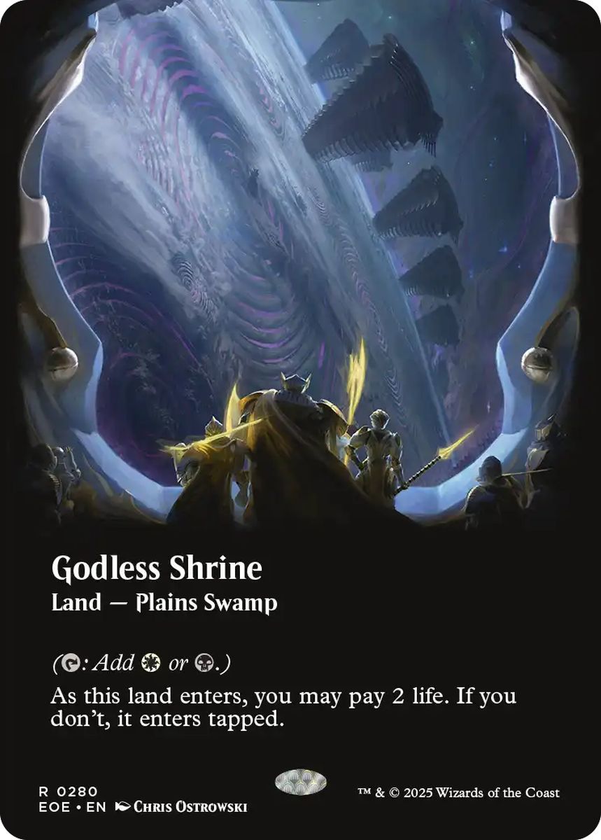 (英)【Foil】神無き祭殿 / Godless Shrine ★ボーダーレス★(「観測窓」) 【EOE】 No.280