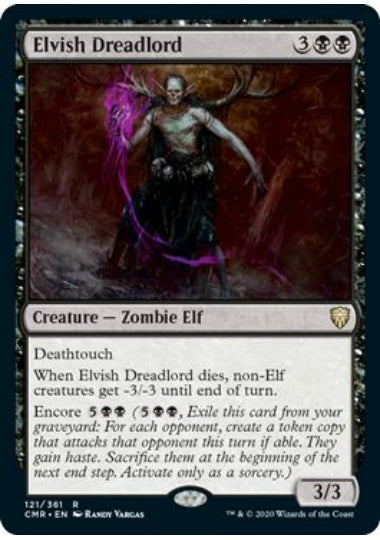 (英)【Foil】エルフの戦慄王 / Elvish Dreadlord【CMR】 No.121