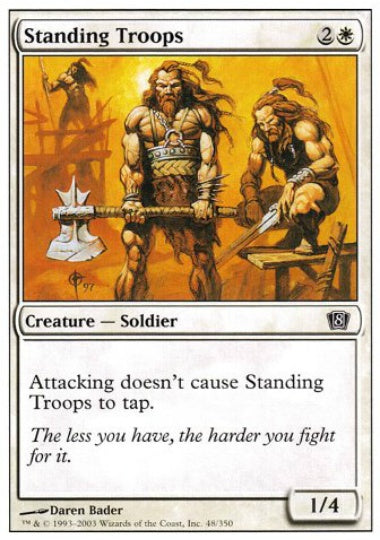 (英)【Foil】常備軍 / Standing Troops【8ED】 No.048