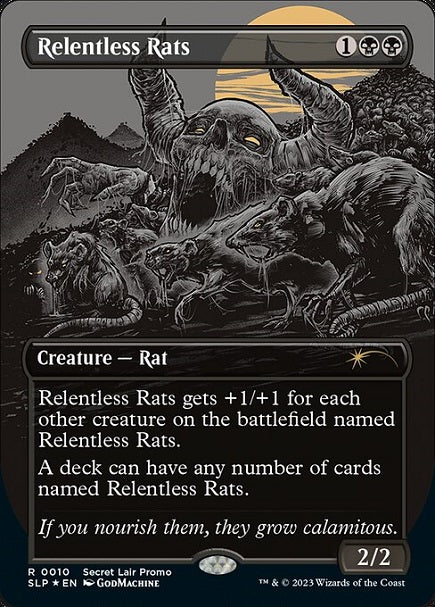 (英)【Foil】執拗なネズミ / Relentless Rats【SLP】Secret Lair Showdownプロモ No.010